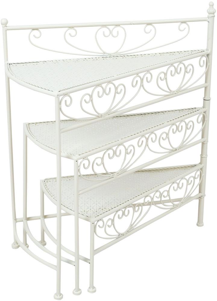 Garden Shelf East Chisinau | size: Width: 55cm, Height: 66cm | color: White | image: 2 | variant: 1006257