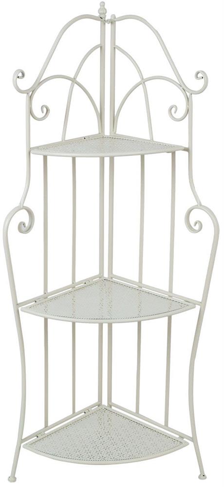 Garden Shelf Sandy 3 | size: Width: 39cm, Height: 126cm | color: White | image: 1 | variant: 1017581