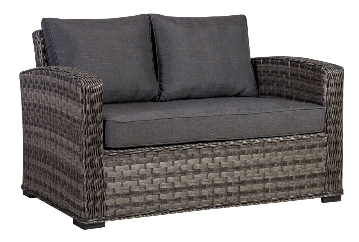 Garden Sofa Geneva 1 | size: Length: 129cm, Height: 78cm, Depth: 78cm | color: Gray | image: 0 | variant: 1011655