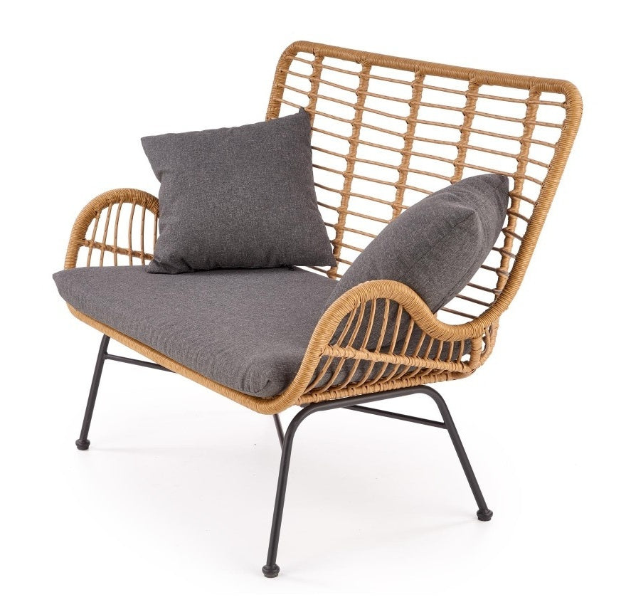 Garden Sofa Ikaro XL | size: Length: 70cm, Width: 120cm, Height: 96cm | color: Brown/Grey | image: 0 | variant: 1017779