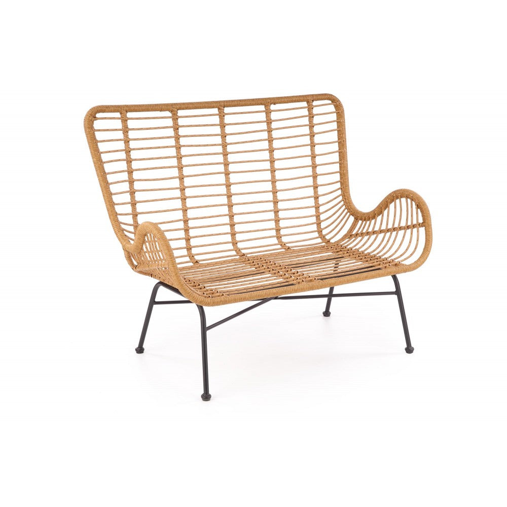 Garden Sofa West Narva | size: Length: 70cm, Width: 120cm, Height: 96cm | color: Brown/Grey | image: 2 | variant: 1007551