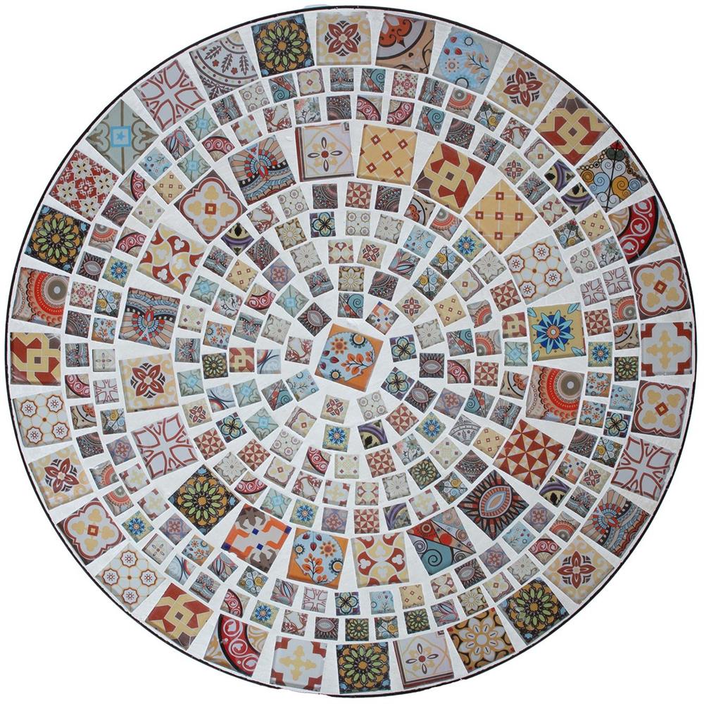 Garden Table East Algiers | size: Height: 73.5cm, Diameter: 60cm | color: Multicolored | image: 2 | variant: 1006216