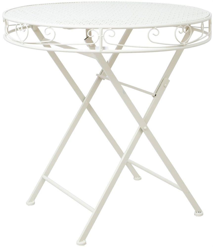 Garden Table East Chisinau | size: Height: 73cm, Diameter: 70cm | color: White | image: 1 | variant: 1006217