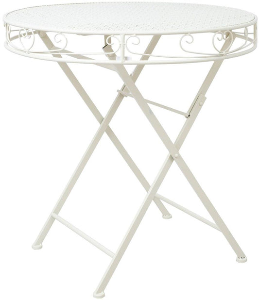 Garden Table East Chisinau | size: Height: 73cm, Diameter: 70cm | color: White | image: 1 | variant: 1006217