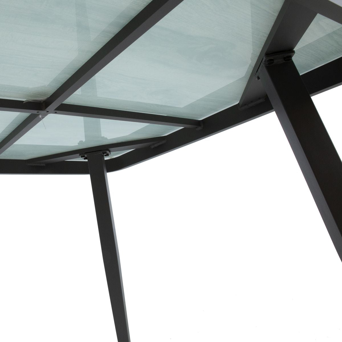 Garden Table East Newbury | size: Length: 180cm, Width: 90cm, Height: 74cm | color: Gray | image: 5 | variant: 1005167