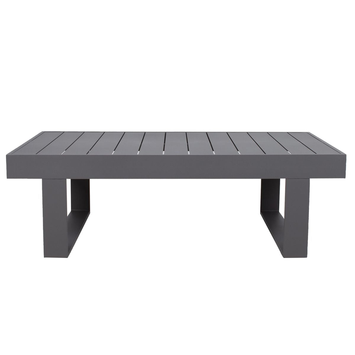 Garden Table East Slough | size: Length: 133cm, Width: 73.5cm, Height: 42cm | color: Gray | image: 3 | variant: 1005170