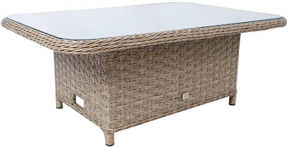 Garden Table East Stirling | size: Length: 120cm, Width: 80cm, Height: 65cm | color: Beige | image: 1 | variant: 1005624