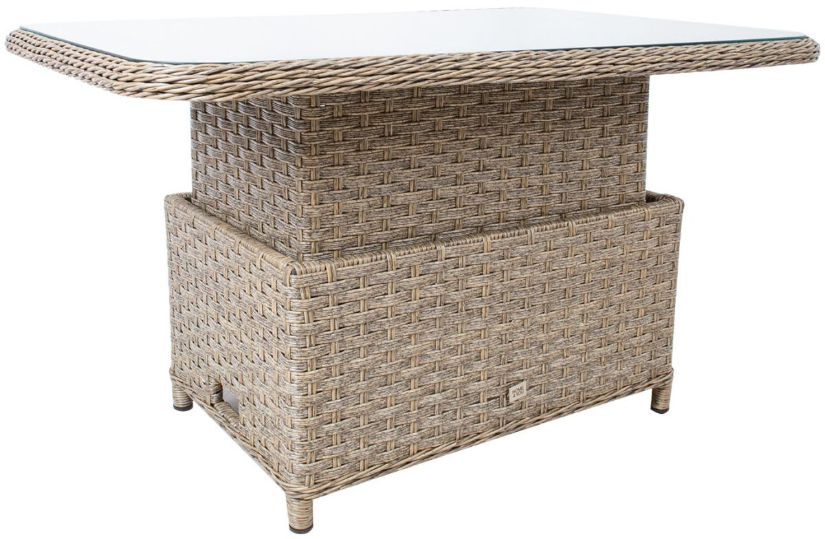 Garden Table East Stirling | size: Length: 120cm, Width: 80cm, Height: 65cm | color: Beige | image: 2 | variant: 1005624