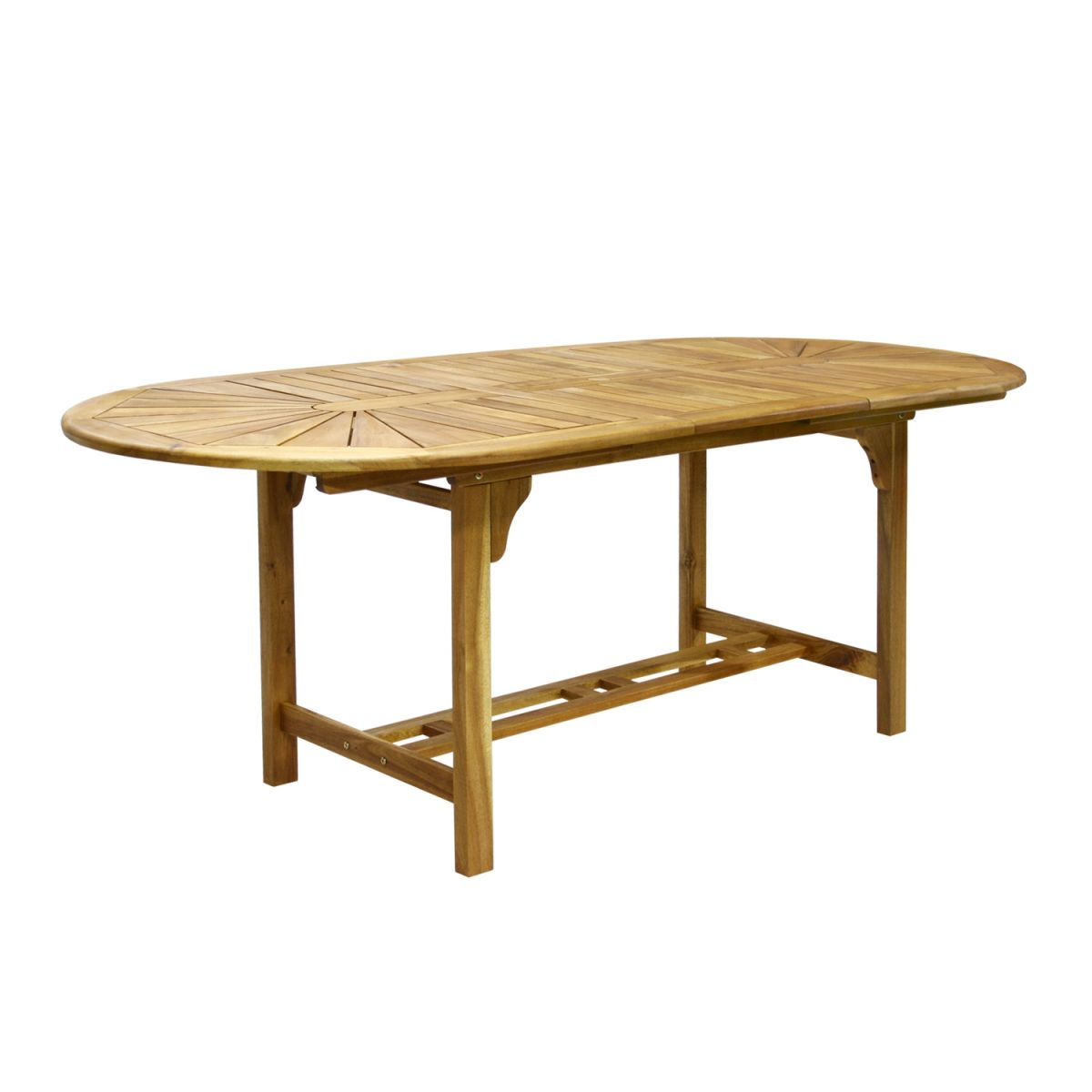 Garden Table East Warwick | size: Length: 195cm, Width: 90cm, Height: 72cm | color: Natural | image: 2 | variant: 1004890