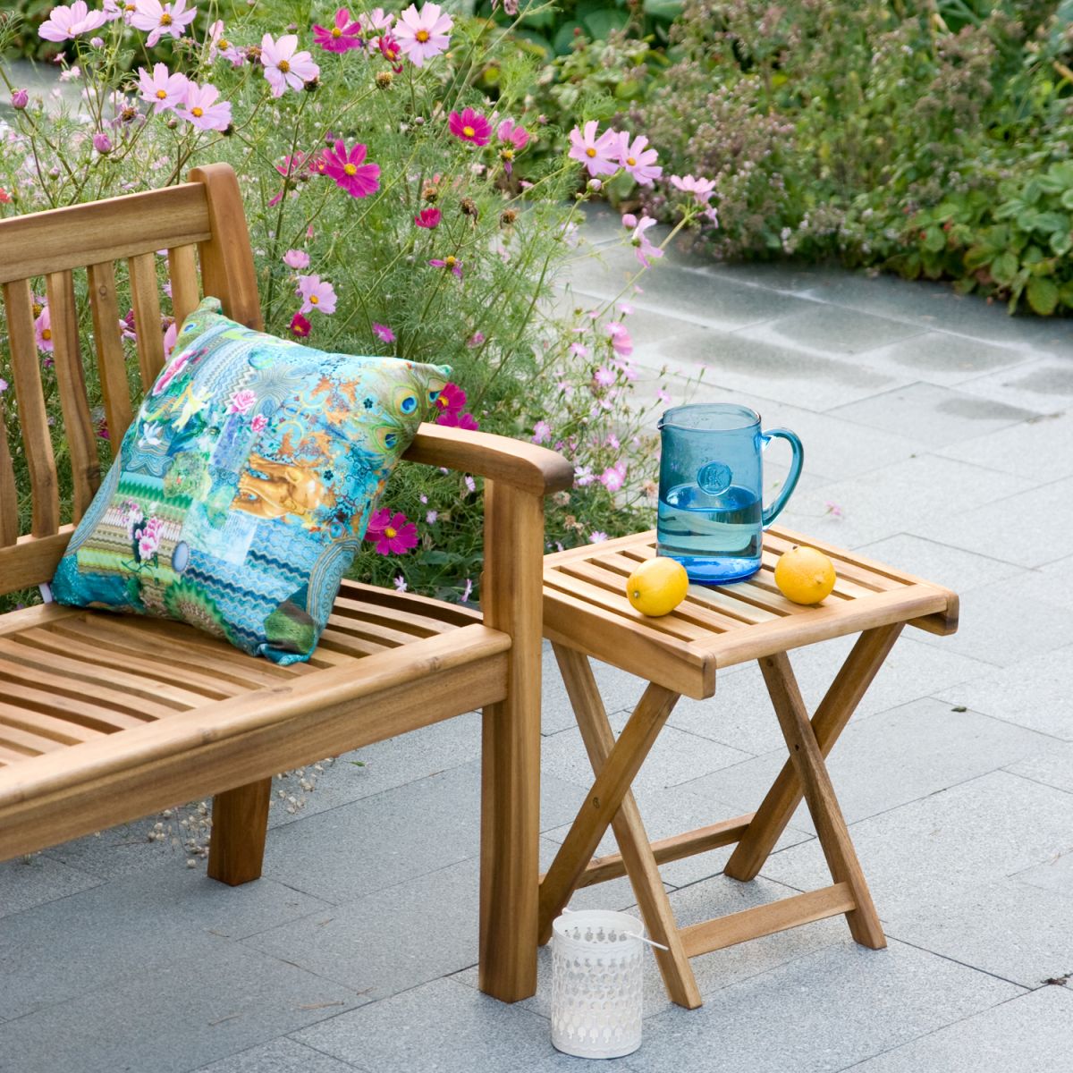Garden Table East Warwick | size: Length: 40cm, Width: 40cm, Height: 40cm | color: Brown | image: 3 | variant: 1005615