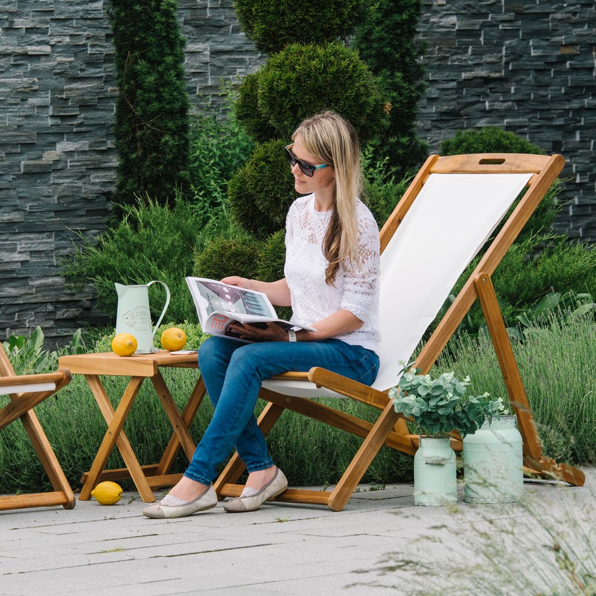 Garden Table East Warwick | size: Length: 40cm, Width: 40cm, Height: 40cm | color: Brown | image: 5 | variant: 1005615