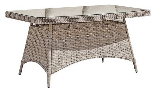 Garden Table Eden | size: Length: 150cm, Width: 100cm, Height: 74cm | color: Beige | image: 1 | variant: 1012571