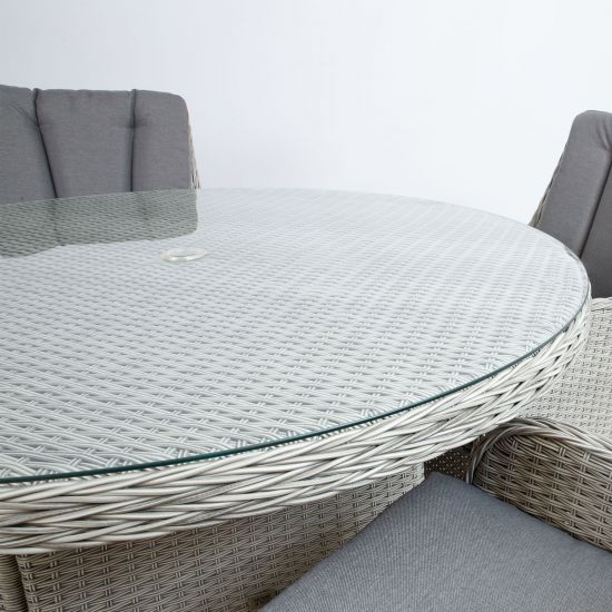 Garden Table Kirkwall | size: Length: 121cm, Width: 121cm, Height: 75cm, Diameter: 121cm | color: Gray | image: 6 | variant: 1005771
