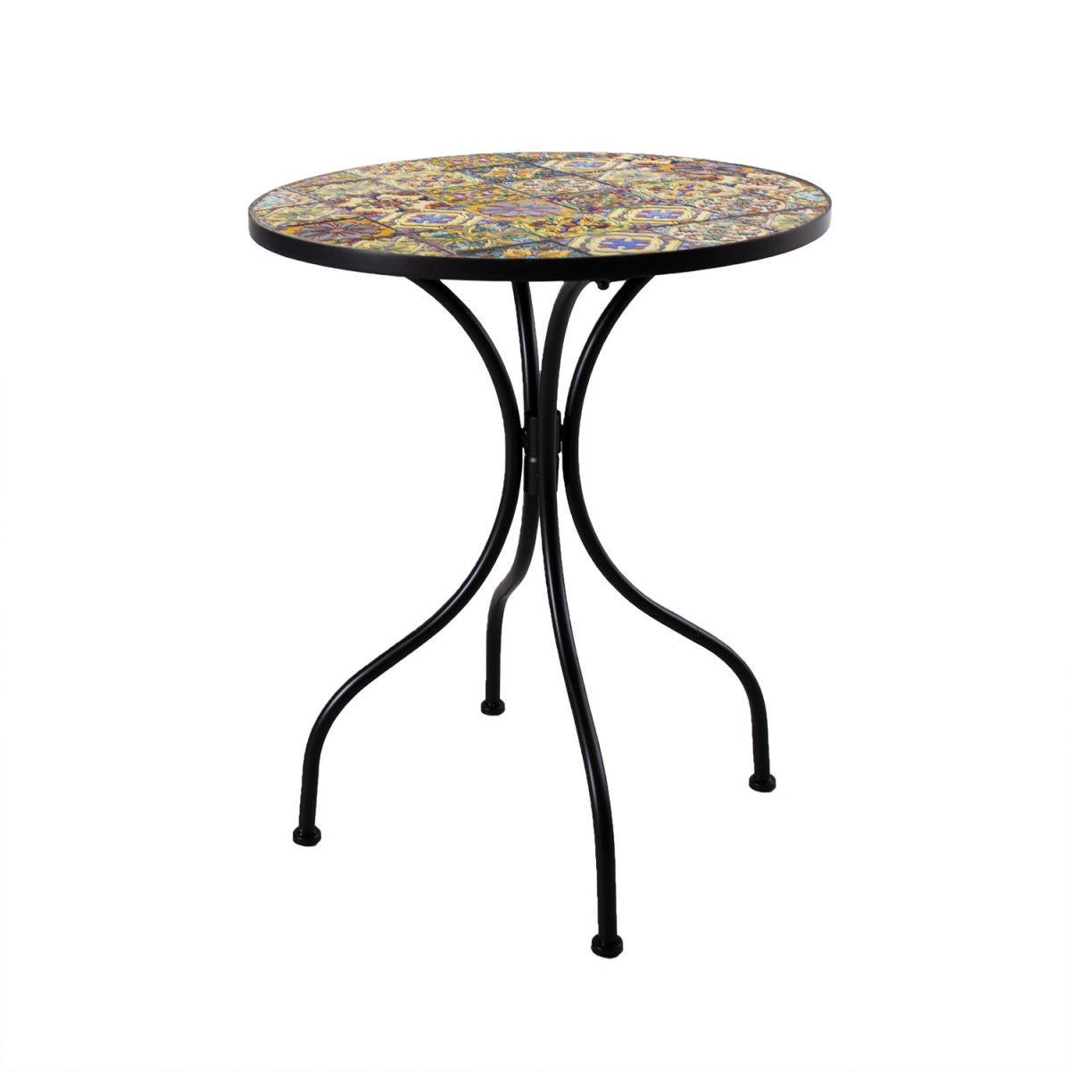 Garden Table Morocco | size: Length: 60cm, Width: 60cm, Height: 71cm, Diameter: 60cm | color: Multicolored | image: 1 | variant: 1010622