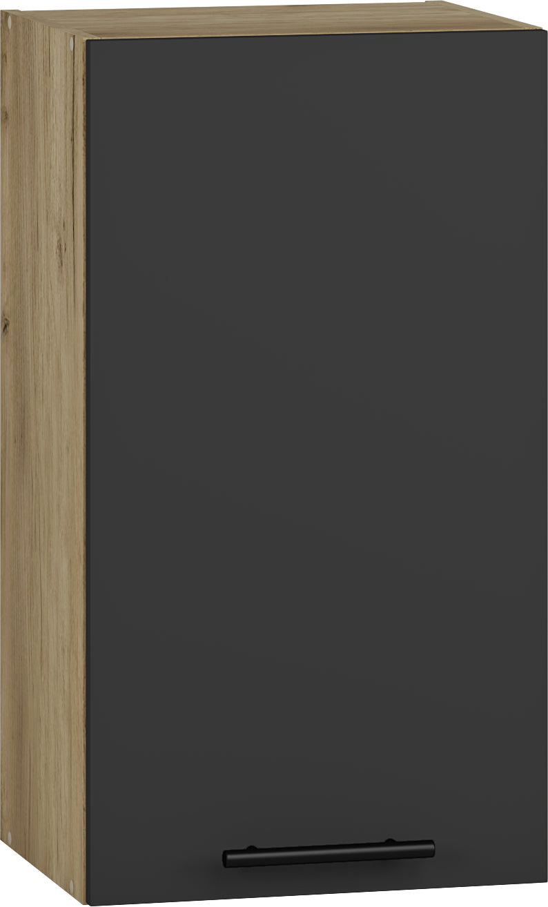 Hanging Cabinet Vento 19 | size: Width: 40cm, Height: 72cm | color: Black/Oak | image: 0 | variant: 1016903