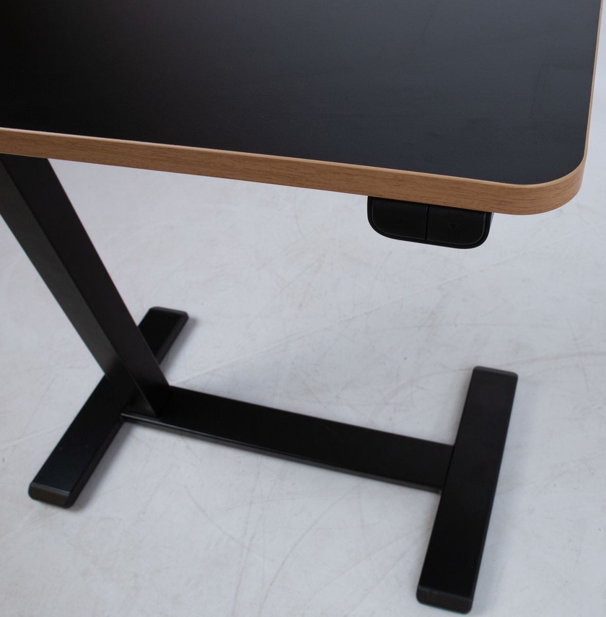 Height Adjustable Desk Bologna | size: Length: 40cm, Width: 70cm, Height: 103cm | color: Black / Black | image: 4 | variant: 1005919