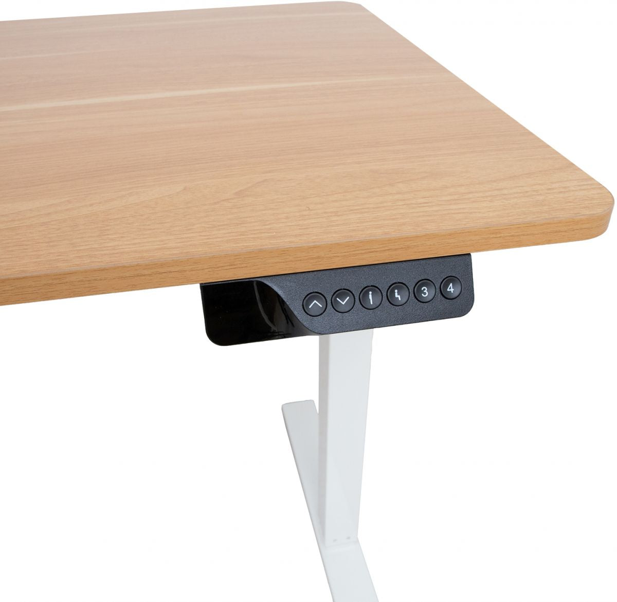 Height Adjustable Desk Bologna | size: Length: 60cm, Width: 120cm, Height: 121cm | color: Oak / White | image: 2 | variant: 1001508