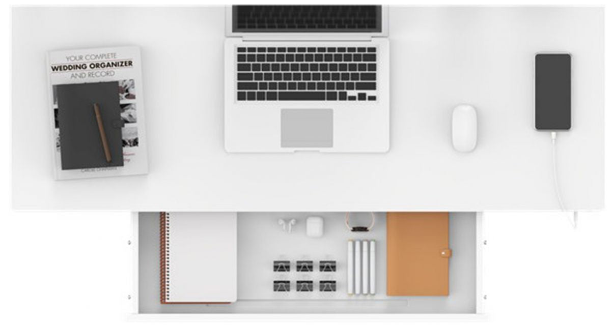 Height Adjustable Desk Bologna | size: Length: 60cm, Width: 120cm, Height: 121cm | color: White / White | image: 7 | variant: 1001507