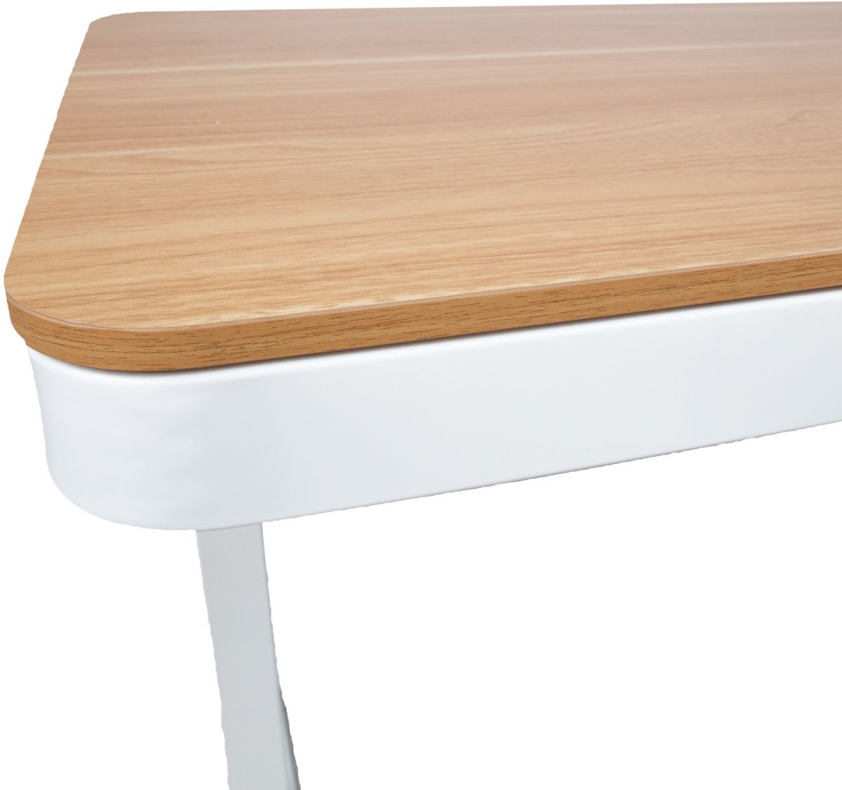 Height Adjustable Desk Bologna | size: Length: 70cm, Width: 120cm, Height: 121cm | color: Oak / White | image: 4 | variant: 1005905
