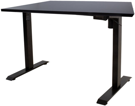 Height Adjustable Desk Bologna | size: Length: 80cm, Width: 140cm, Height: 121cm | color: Black / Black | image: 0 | variant: 1005920