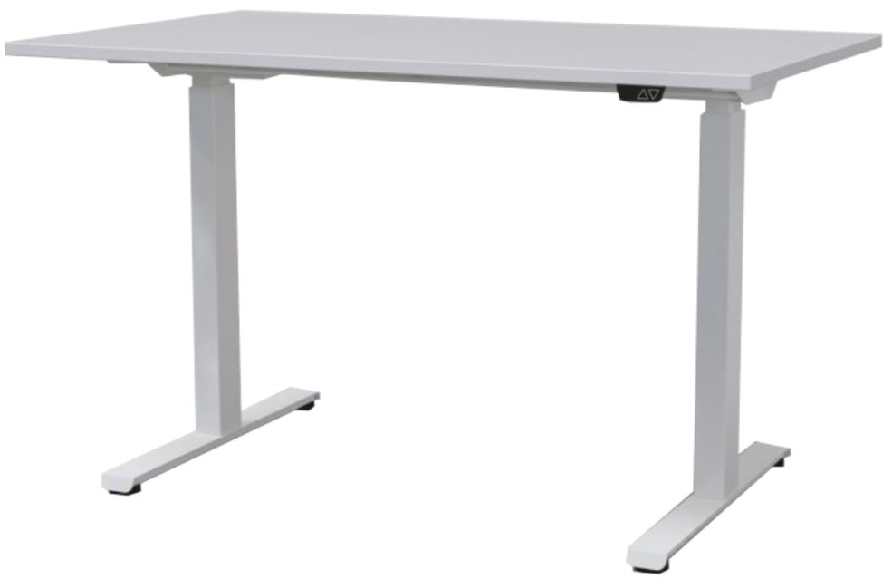 Height Adjustable Desk East Stratford | size: Length: 70cm, Width: 100cm, Height: 117.5cm | color: White / White | image: 1 | variant: 1004696