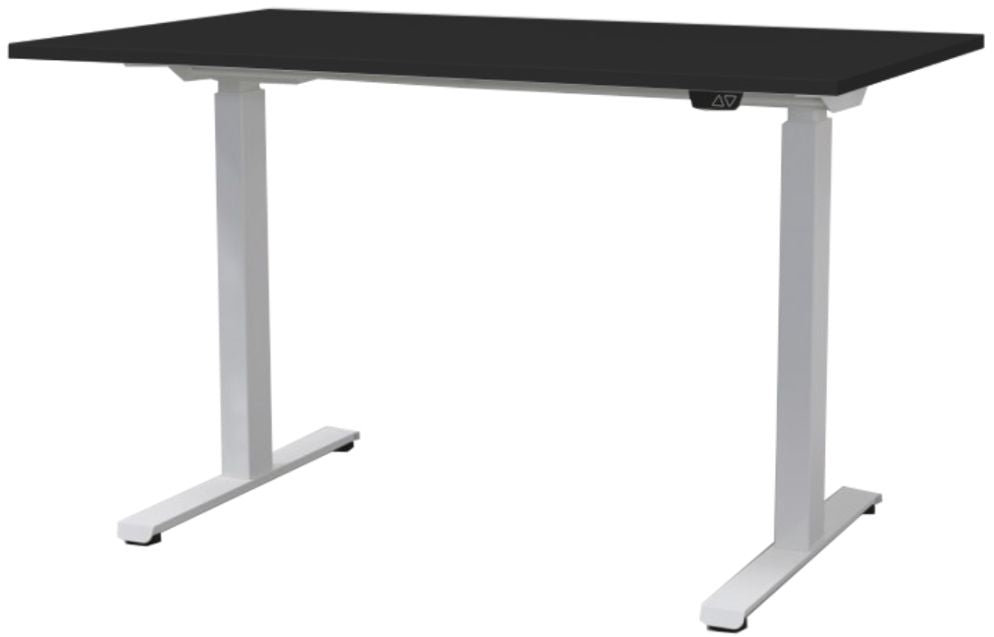 Height Adjustable Desk East Stratford | size: Length: 70cm, Width: 120cm, Height: 117.5cm | color: Black / White | image: 1 | variant: 1004707