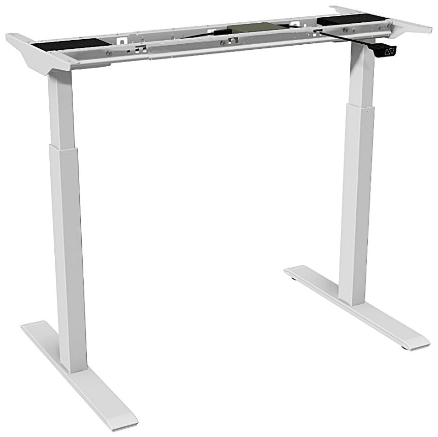 Height Adjustable Desk East Stratford | size: Length: 70cm, Width: 120cm, Height: 117.5cm | color: White / White | image: 3 | variant: 1004705