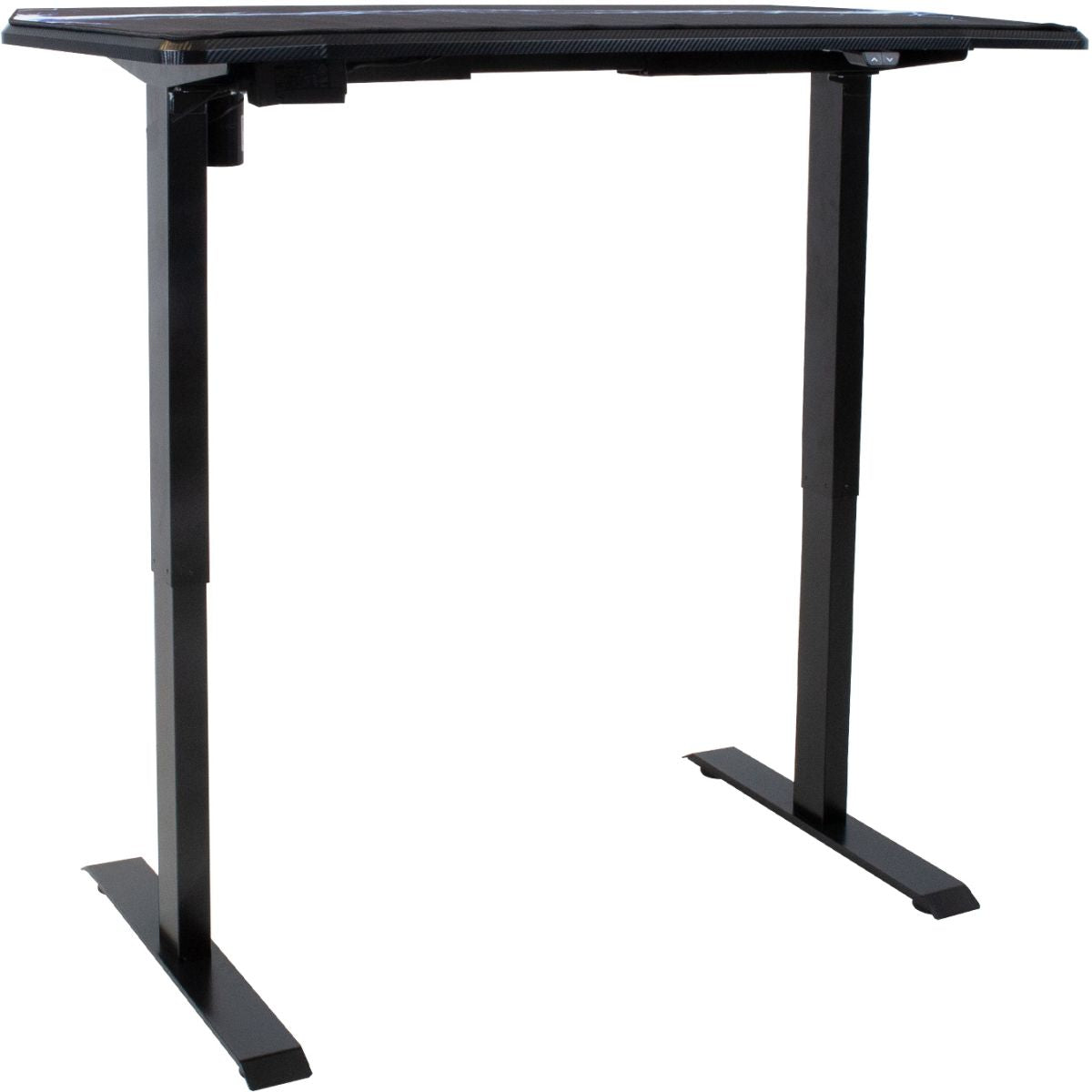 Height Adjustable Desk East Vantaa | size: Length: 70cm, Width: 140cm, Height: 121cm | color: Black / Black | image: 2 | variant: 1005906