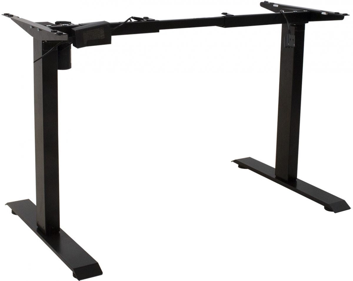 Height Adjustable Desk East Vantaa | size: Length: 70cm, Width: 140cm, Height: 121cm | color: Black / Black | image: 3 | variant: 1005906