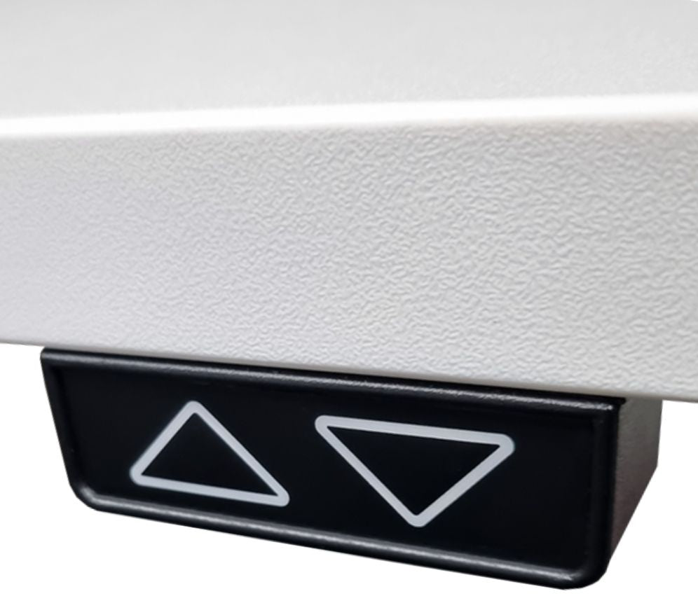 Height Adjustable Desk East Windsor | size: Length: 70cm, Width: 120cm, Height: 114.6cm | color: White / White | image: 2 | variant: 1004676