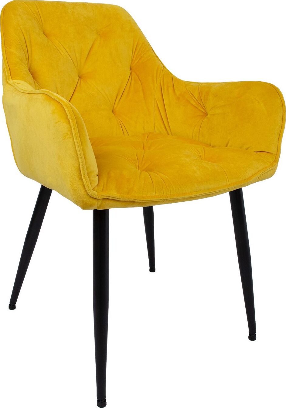 Kitchen Chair Brita | size: Width: 58cm, Height: 83cm, Depth: 63cm | color: Yellow | image: 1 | variant: 1003539