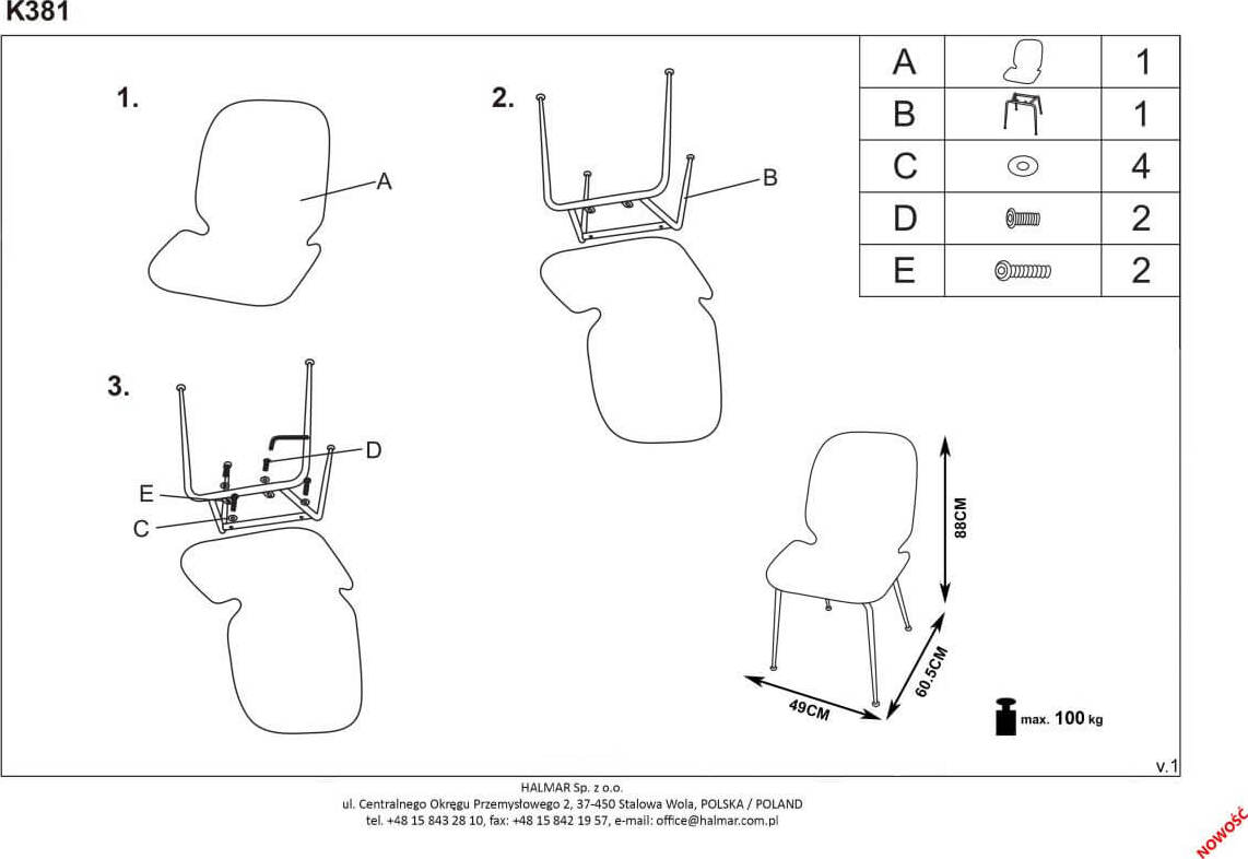 Kitchen Chair Bucharest | size: Width: 48cm, Height: 88cm, Depth: 58cm | color: Pink | image: 10 | variant: 1002289