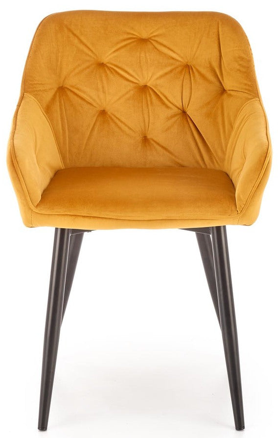 Kitchen Chair Casablanca | size: Width: 56cm, Height: 81cm, Depth: 65cm | color: Yellow | image: 5 | variant: 1002444