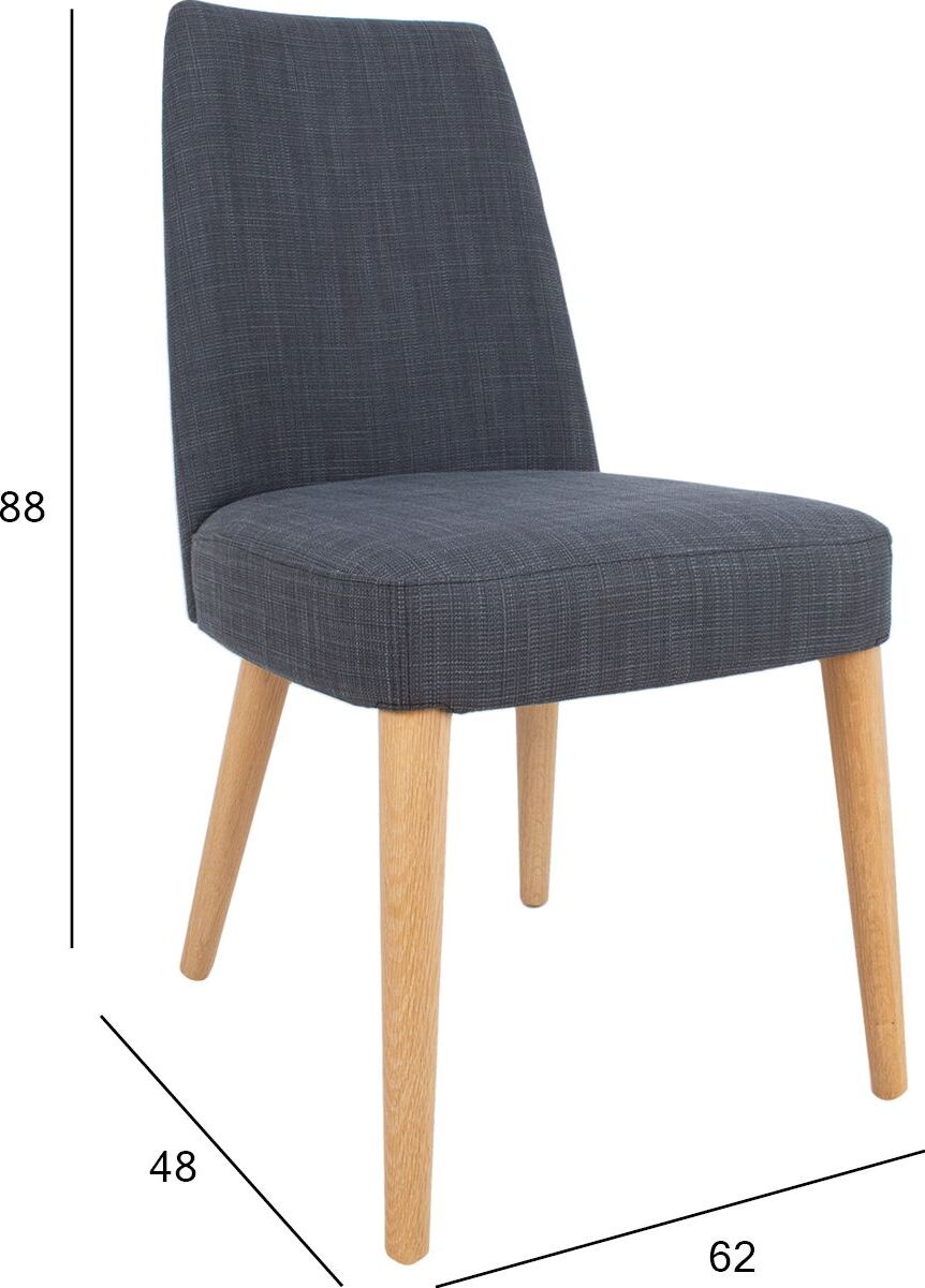Kitchen Chair East Porth | size: Width: 62cm, Height: 88cm, Depth: 48cm | color: Gray | image: 6 | variant: 1005655