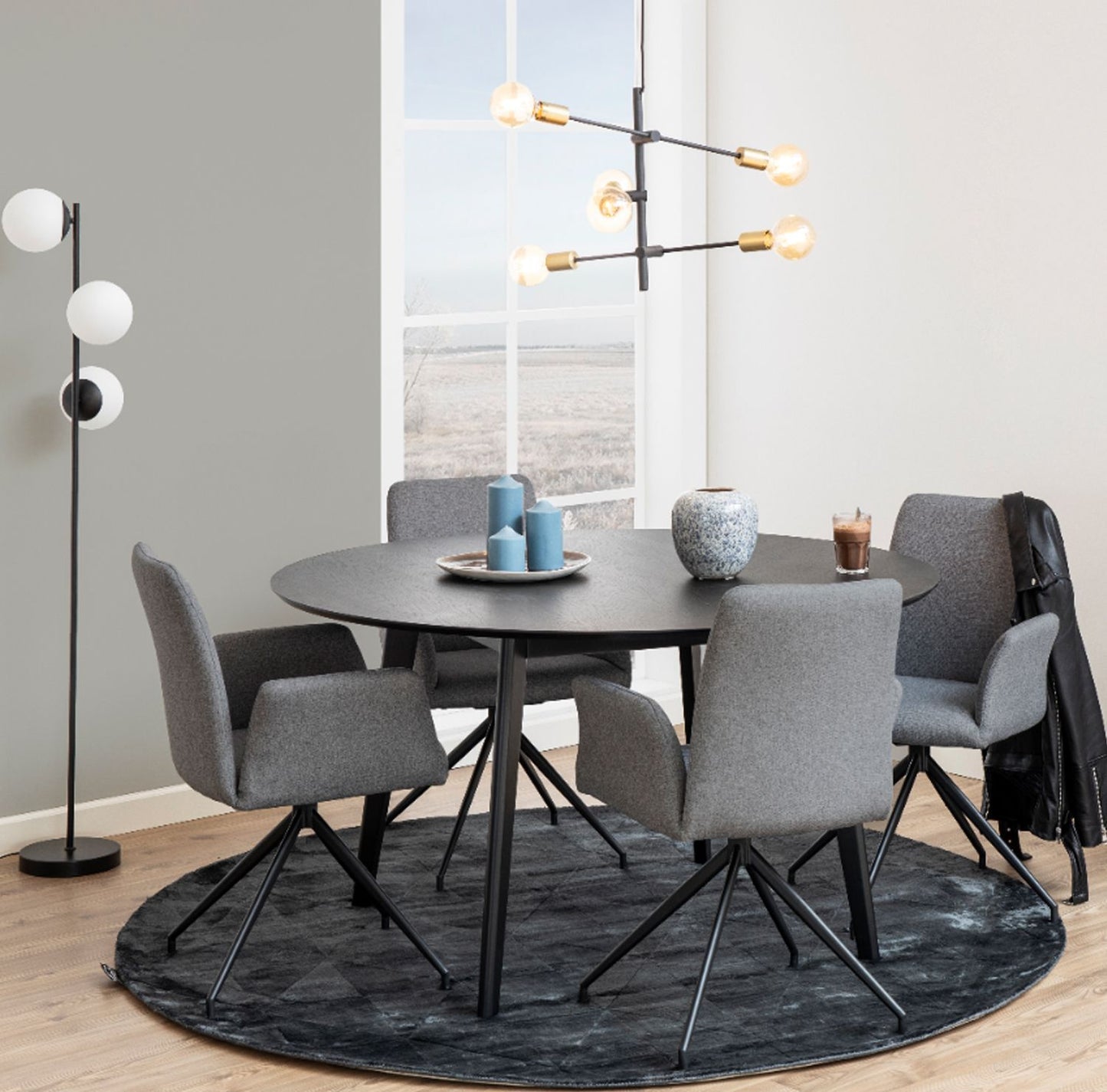 Kitchen Chair Faversham | size: Width: 59cm, Height: 88cm, Depth: 59cm | color: Gray | image: 5 | variant: 1000880