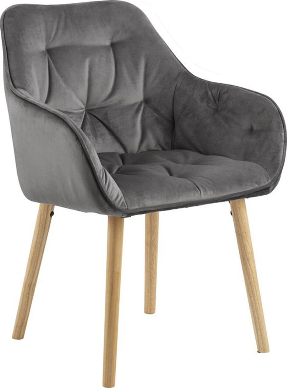 Kitchen Chair Horsham | size: Width: 55cm, Height: 83cm, Depth: 58cm | color: Oak/Grey | image: 1 | variant: 1000793