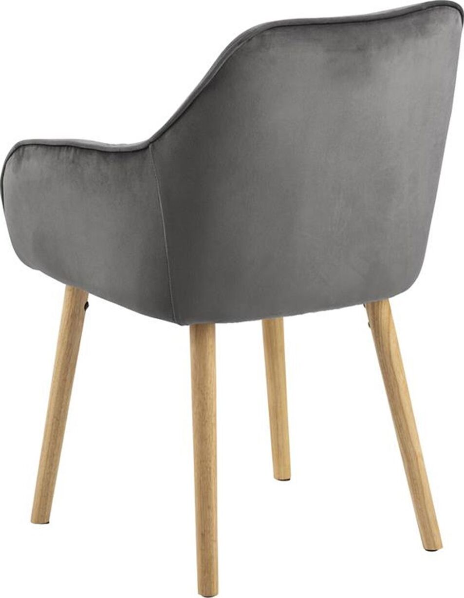 Kitchen Chair Horsham | size: Width: 55cm, Height: 83cm, Depth: 58cm | color: Oak/Grey | image: 2 | variant: 1000793