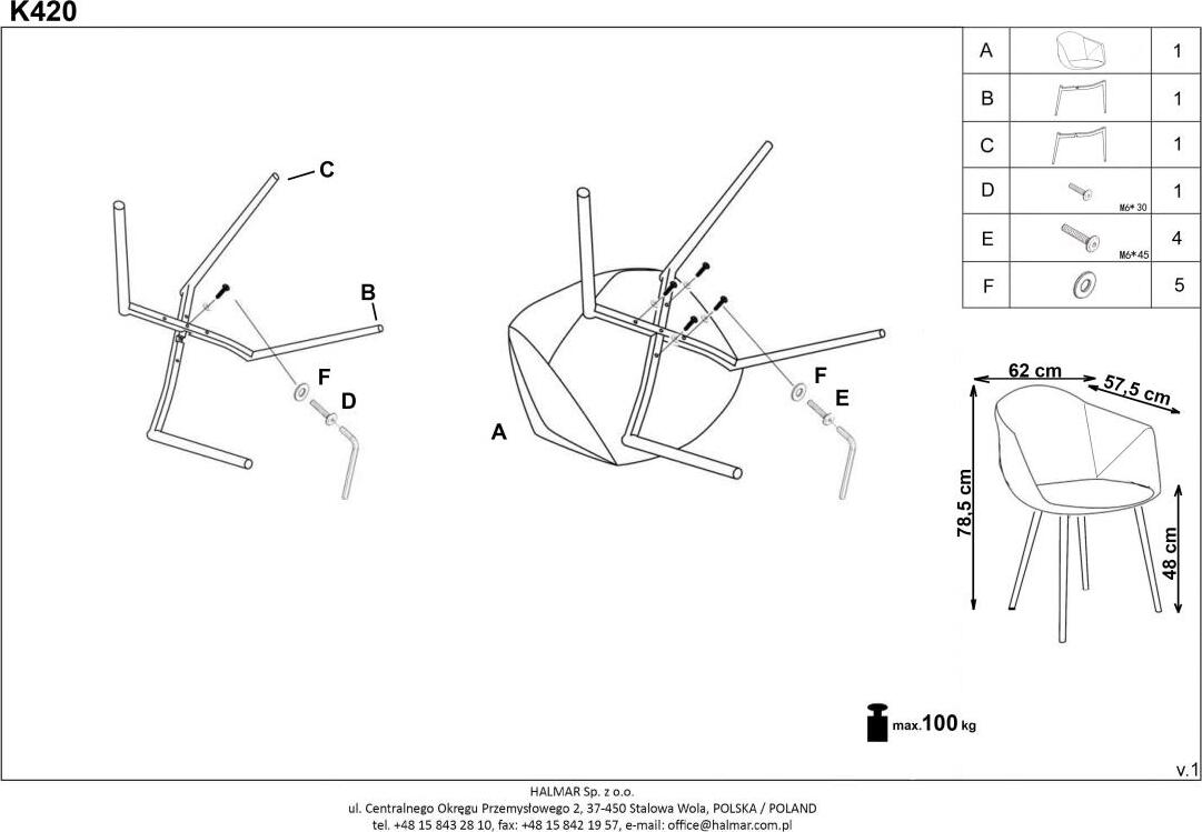 Kitchen Chair K420 | size: Width: 60cm, Height: 82cm, Depth: 52cm | color: Gray | image: 9 | variant: 1012492