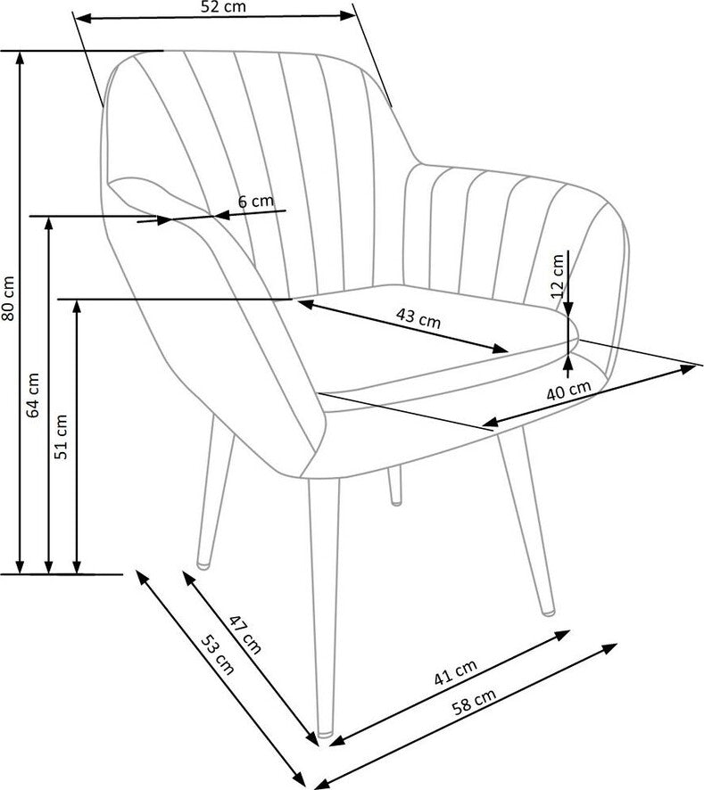 Kitchen Chair K429 | size: Width: 58cm, Height: 80cm, Depth: 53cm | color: Gray | image: 8 | variant: 1003257