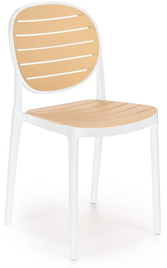 Kitchen Chair K529 | size: Width: 42cm, Height: 83cm, Depth: 51cm | color: White/Beige | image: 0 | variant: 1003909