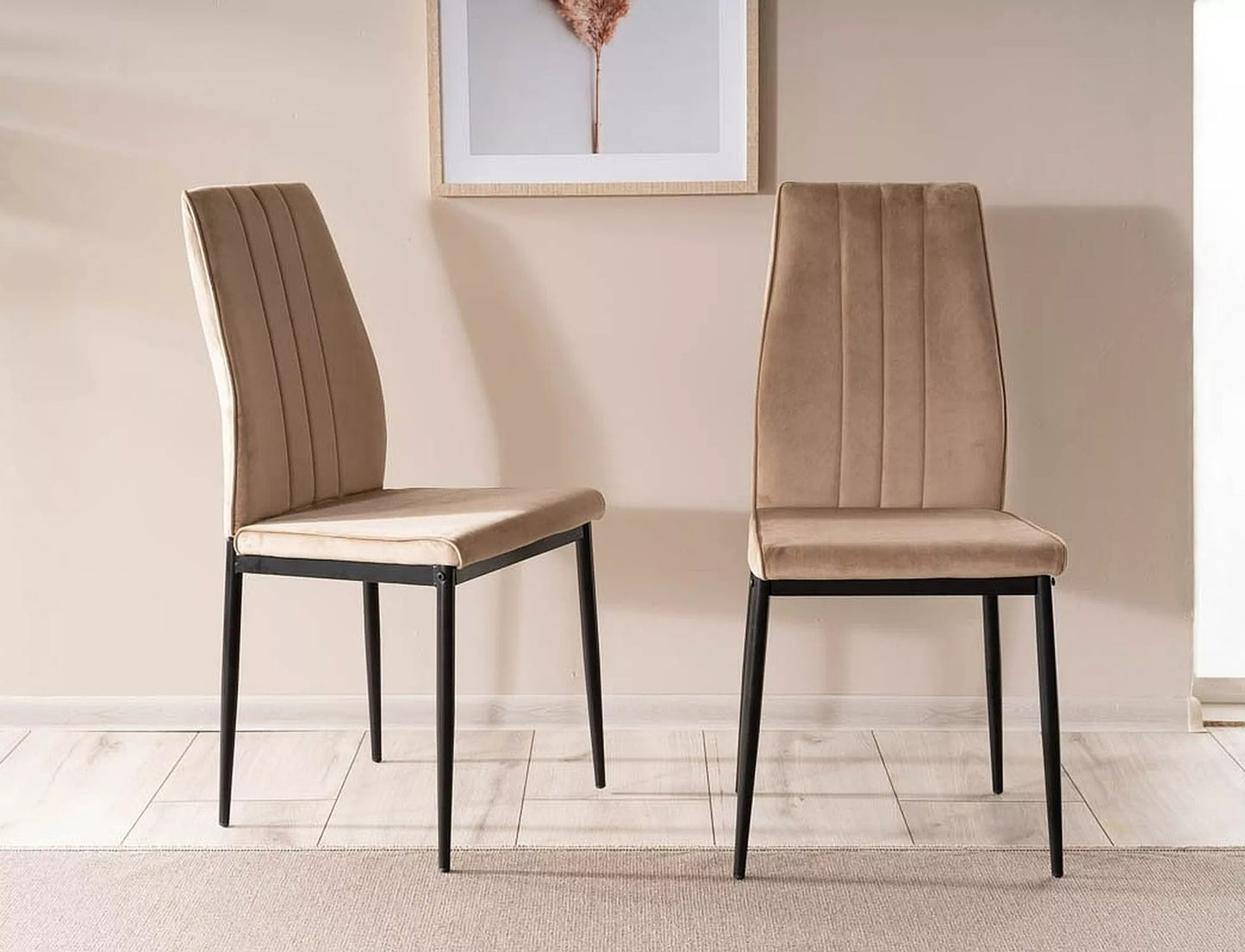 Kitchen Chair Kigali | size: Width: 44cm, Height: 93cm, Depth: 39cm | color: Beige | image: 2 | variant: 1003962