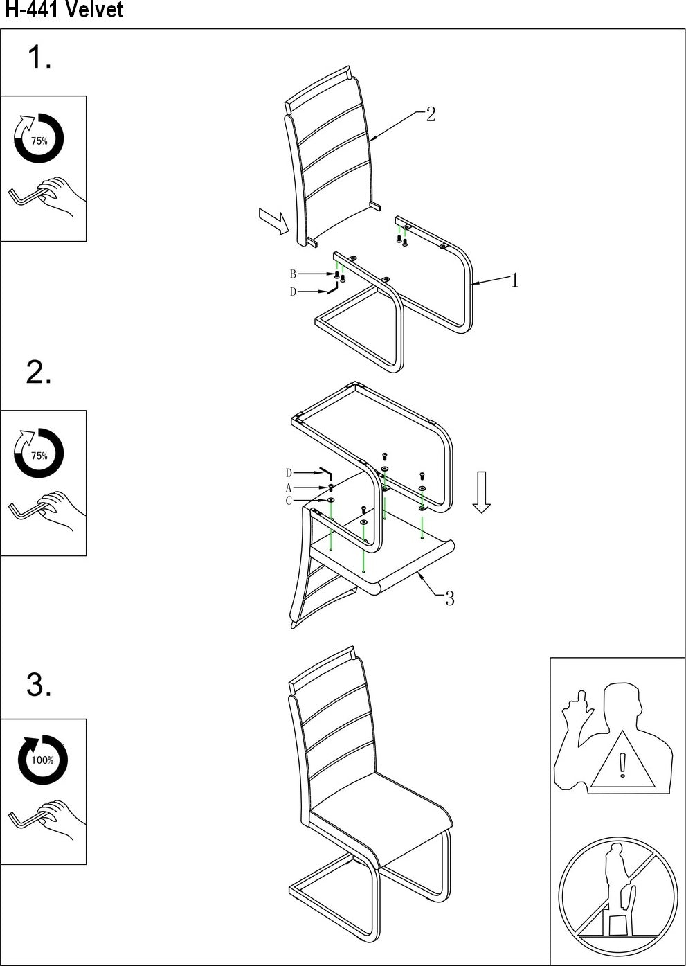 Kitchen Chair Leningrad | size: Width: 41cm, Height: 102cm, Depth: 42cm | color: Beige | image: 6 | variant: 1003629