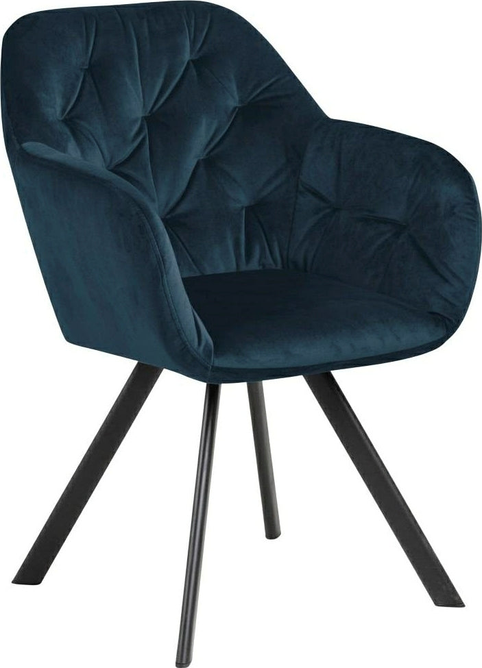 Kitchen Chair Lola | size: Width: 57.5cm, Height: 81.5cm, Depth: 61.5cm | color: Blue | image: 1 | variant: 1003615