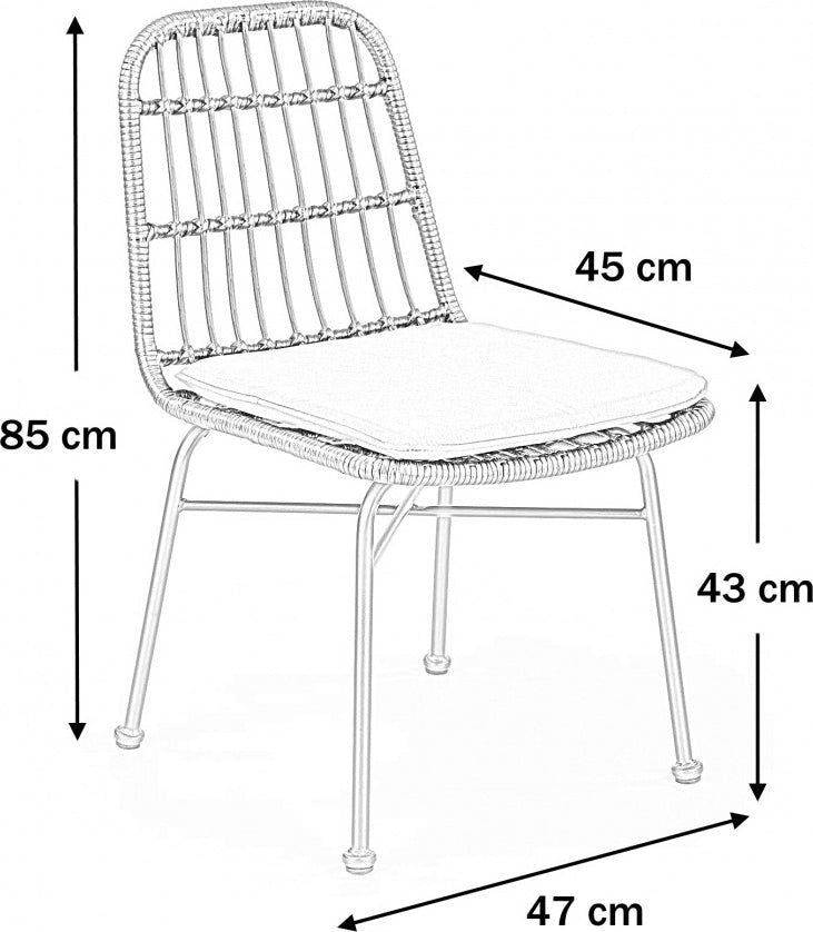 Kitchen Chair Luxembourg | size: Width: 47cm, Height: 85cm, Depth: 45cm | color: Beige | image: 10 | variant: 1002312