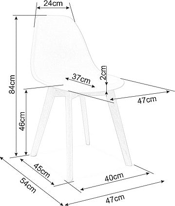 Kitchen Chair San Antonio | size: Width: 47cm, Height: 84cm, Depth: 37cm | color: Black | image: 4 | variant: 1003690
