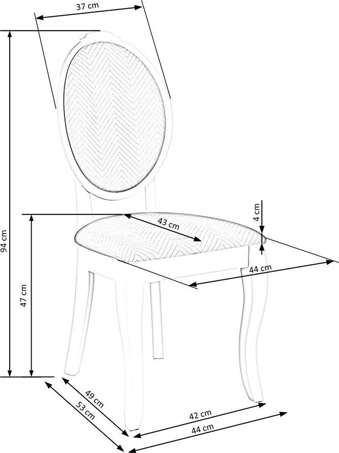 Kitchen Chair Toulon | size: Width: 44cm, Height: 96cm, Depth: 53cm | color: Gray | image: 7 | variant: 1002595