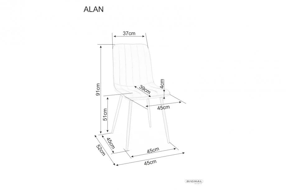 Kitchen Chair Zadar | size: Width: 45cm, Height: 91cm, Depth: 39cm | color: Olive | image: 1 | variant: 1003999