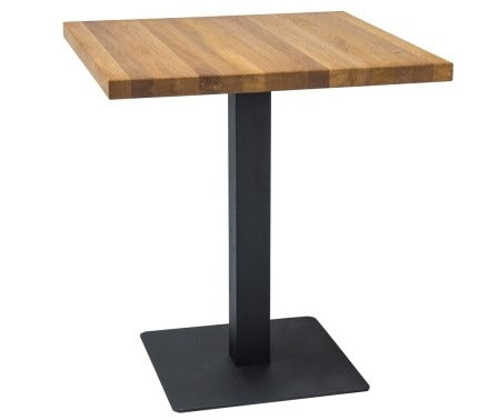 Kitchen Table Bognor Regis | size: Length: 80cm, Width: 80cm, Height: 76cm | color: Black/Oak | image: 1 | variant: 1007774