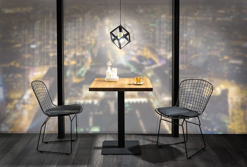 Kitchen Table Bognor Regis | size: Length: 80cm, Width: 80cm, Height: 76cm | color: Black/Oak | image: 2 | variant: 1007774