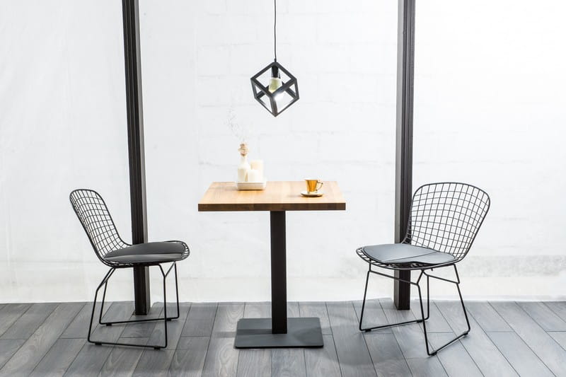 Kitchen Table Bognor Regis | size: Length: 80cm, Width: 80cm, Height: 76cm | color: Black/Oak | image: 3 | variant: 1007774